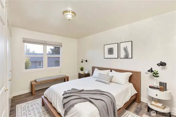 Unit B - Bedroom 1 (Virtually Staged)