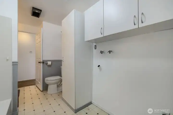 Guest bath with utilities