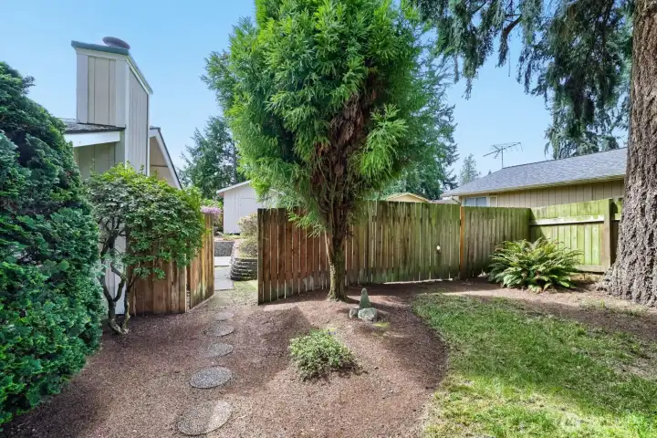Front entry to back yard