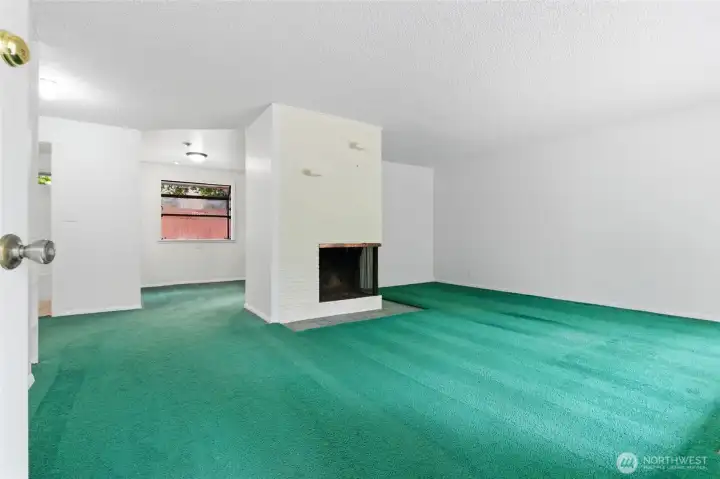 Hardwood floors under existing carpet.