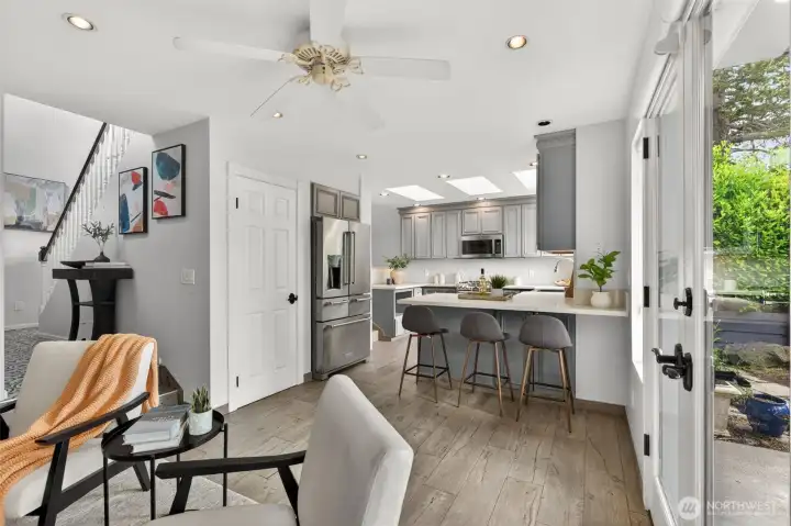 The kitchen anchors the heart of the home with direct access to the courtyard entertaining space