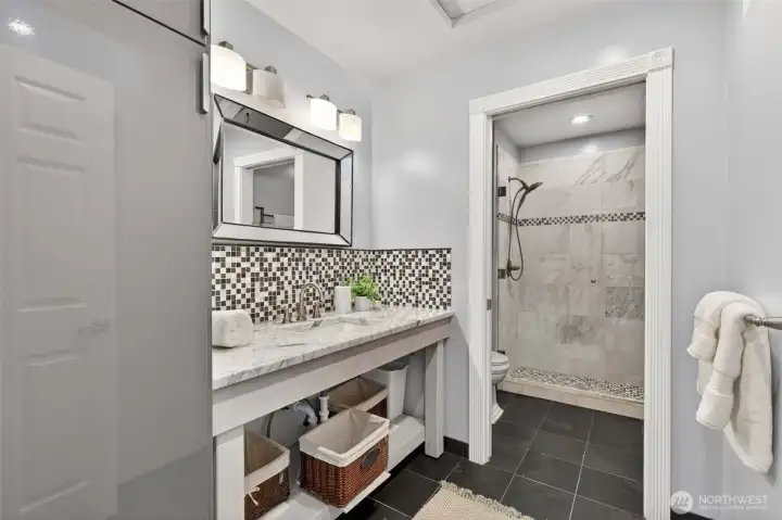 Ensuite bathroom with heated floors, offering a spa-like start and end to every day