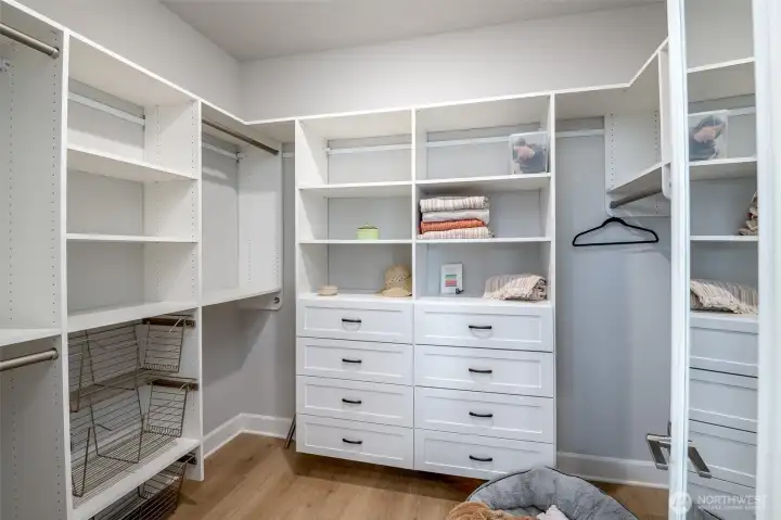 Lots of room and storage in the walk-in closet off the primary bedroom.