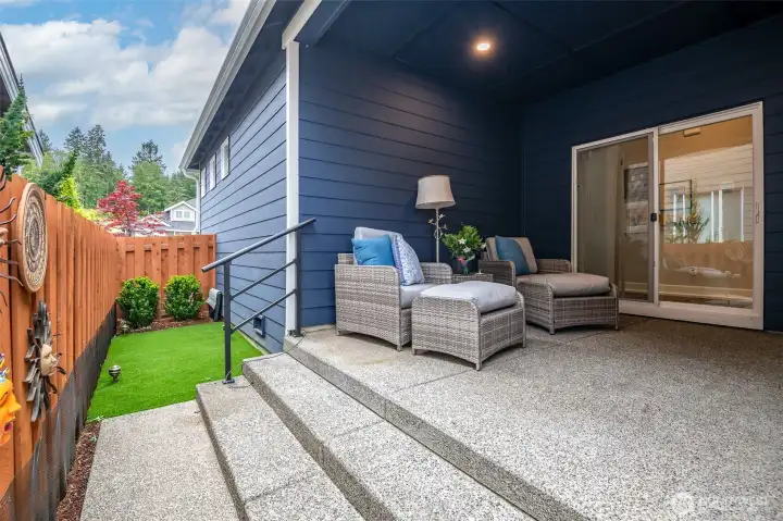 This patio could be enjoyed all year round, or could be remodeled as a bonus room.