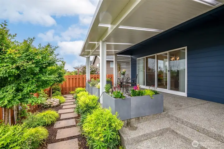 You will enjoy all the color and beauty in the backyard.
