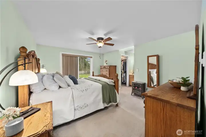 Spacious primary suite with private bath