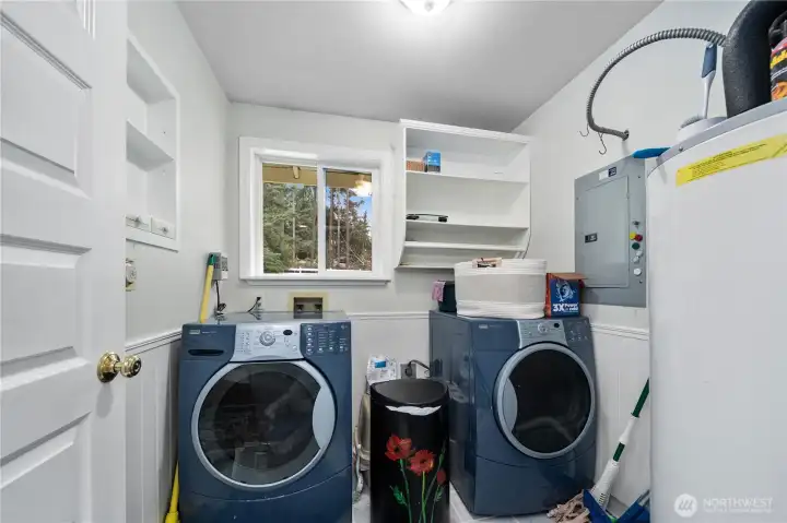 Dedicated laundry and utility area for added convenience