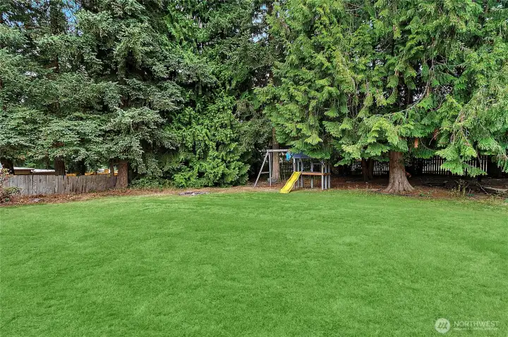 Grass has been altered to appear greener.