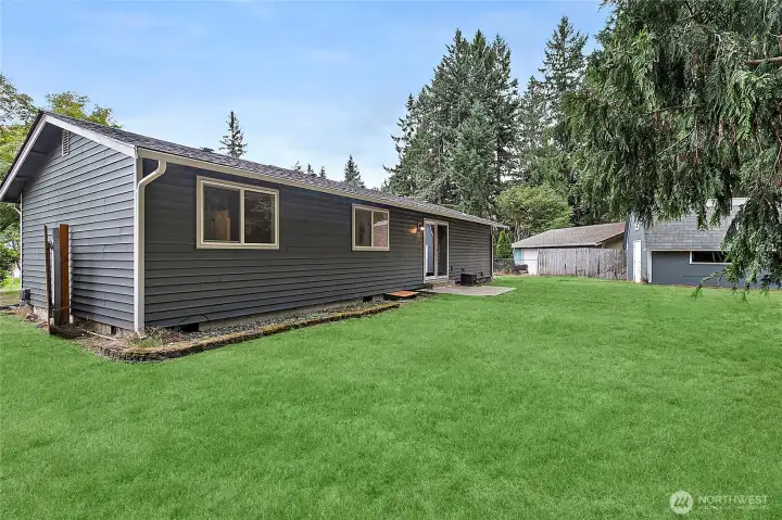 Grass has been altered to appear greener.