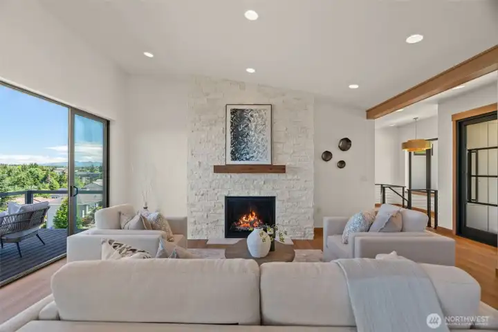 Living with Gas Fireplace