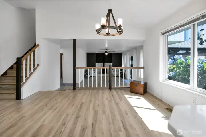 Dining room and family room Dining room and family room