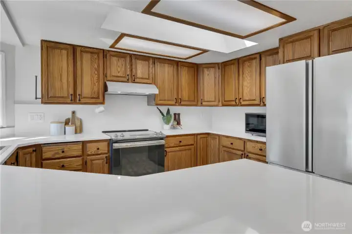 kitchen with brand new stainless steal appliances kitchen with brand new stainless steal appliances