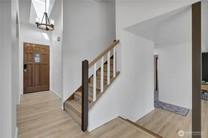 Entry way and staircase Entry way and staircase