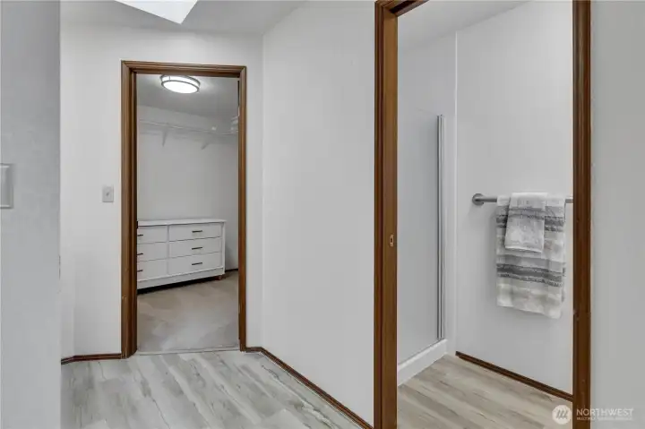 Walk in closet, private toilet & shower Walk in closet, private toilet & shower