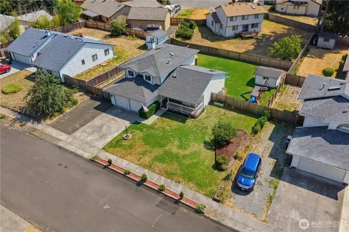 Exterior front aerial shot Exterior front aerial shot