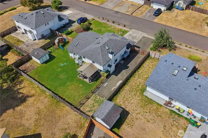Backyard aerial shot Backyard aerial shot