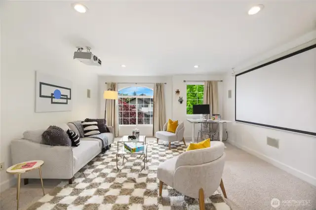 Upper level Media room