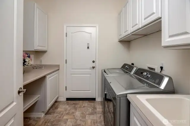Generous laundry area