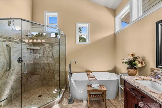 Soaking Tub & Tile Shower