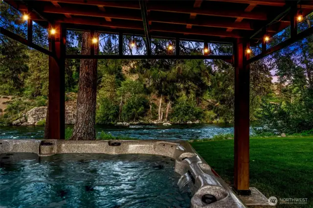 enjoy the Hot Tub overlooking the River