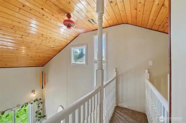 Catwalk for storage opportunities.