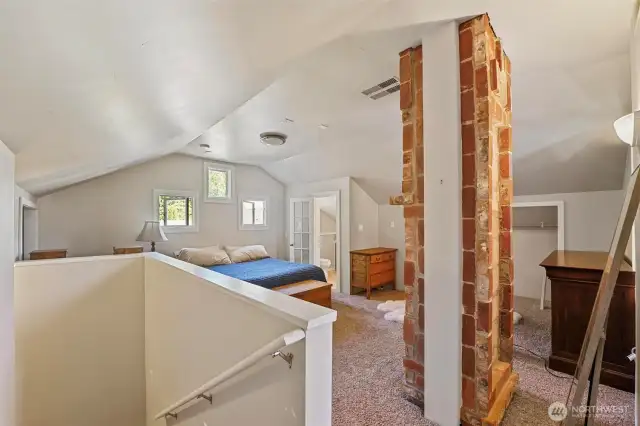 Primary bedroom with a half bath is the entire second floor.