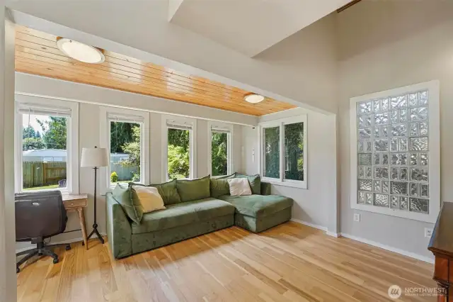 Recent updates include hardwood flooring throughout and a renovated main bathroom.