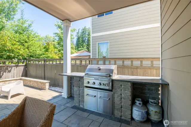 Built-in BBQ on your covered patio to enjoy those summer nights