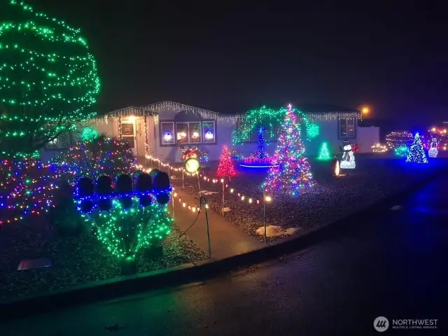 All the landscaping sets the plan in place for holiday decorating.