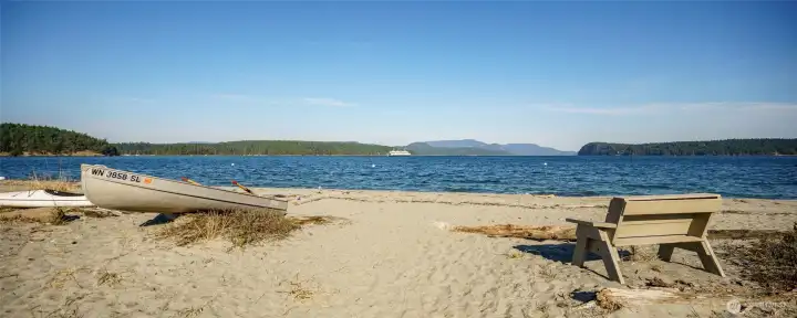 Community beach.