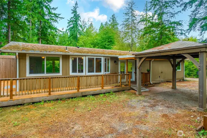 An acre of land offering privacy and quiet living.