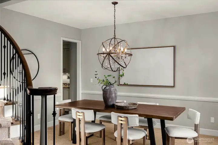 Formal dining room to the right as you enter.
