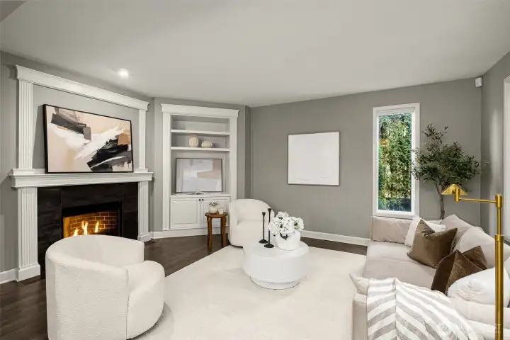 Another view of the stunning and open family room