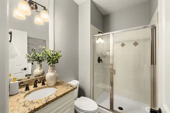 Main level 3/4 bath- perfect for generational living!