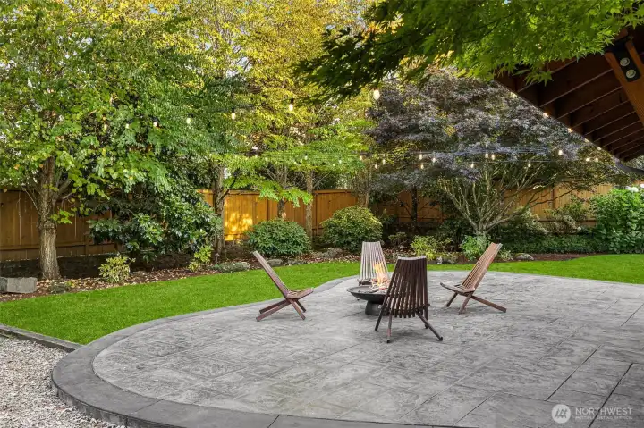 Stamped concrete patio