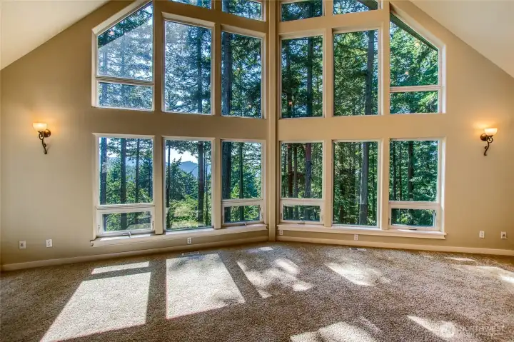 Light fills the house throughout the day