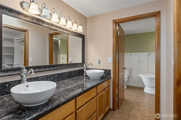 Primary bathroom - walk-in closet to the right!