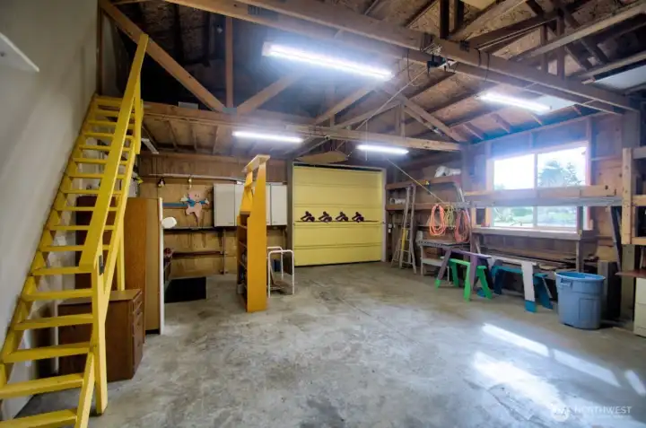 Loft above the RV garage and workshop.