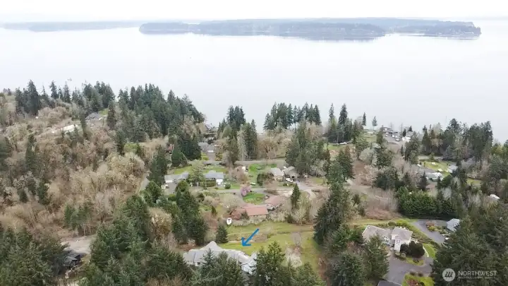 Home is in the front of this photo and the orientation to Nisqually Reach.
