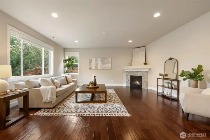 Great room is big enough for the largest of sofas!