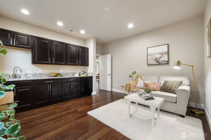 Main-level ADU with additional kitchen and living space