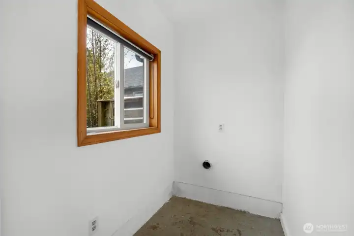 This area could be used for a possible laundry area or storage space.