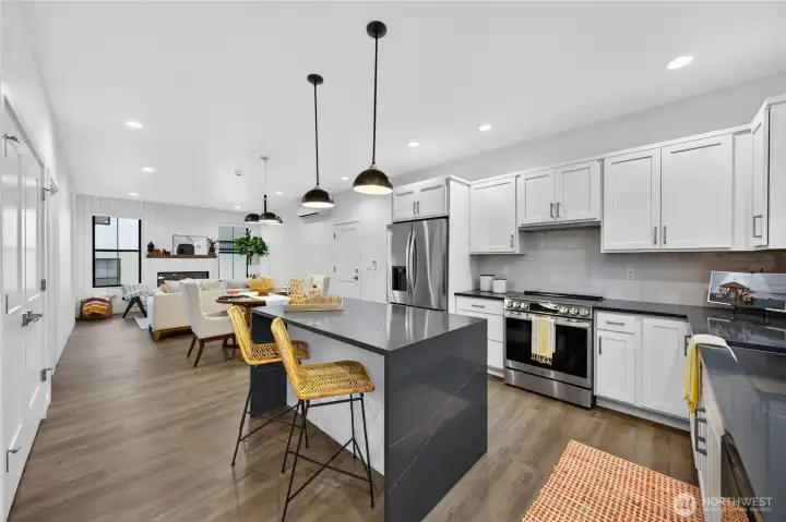 Looking from the front door walking into your new home.