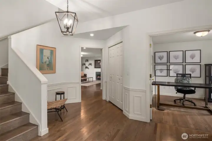 From Entry to Den and Family Room