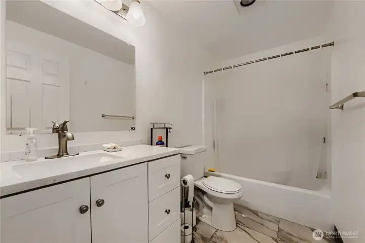 Tastefully updated bathroom with modern finishes.