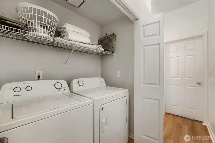 Convenient in-unit laundry for everyday ease.