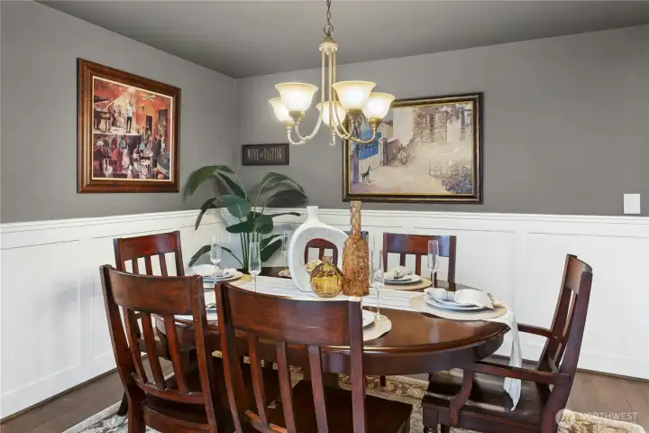 Wine and Dine in this formal dining room