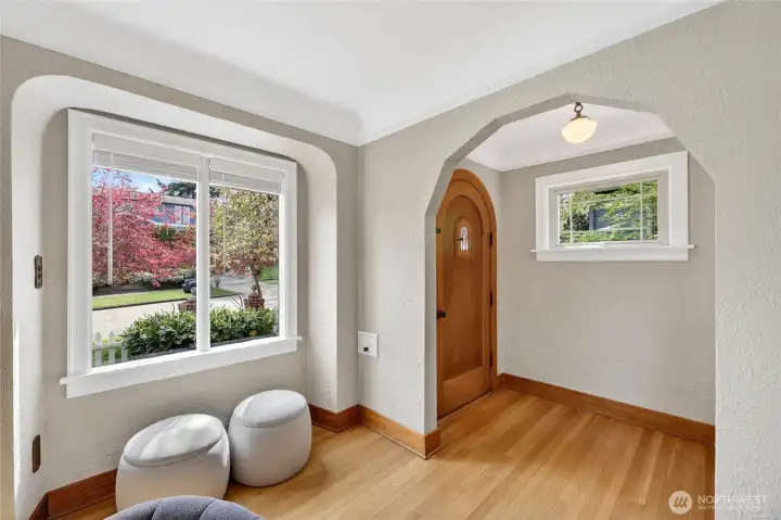 Even the front door adds true 1920's charm and sets the stage for what to expect inside.