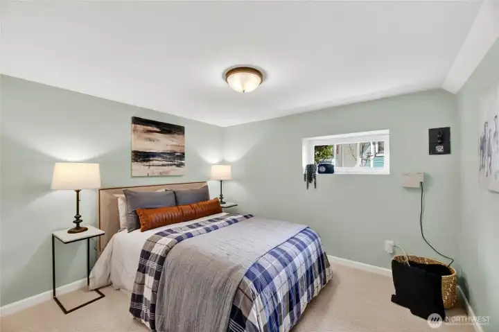 One off the lower level bedrooms (bedroom #4, is non-conforming)