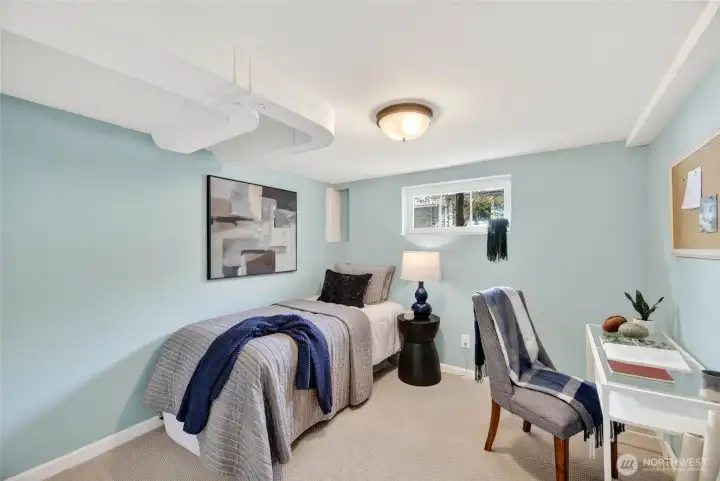 Another lower level bedroom (bedroom #5, is non-conforming)